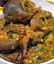 Okro soup with Catfish 